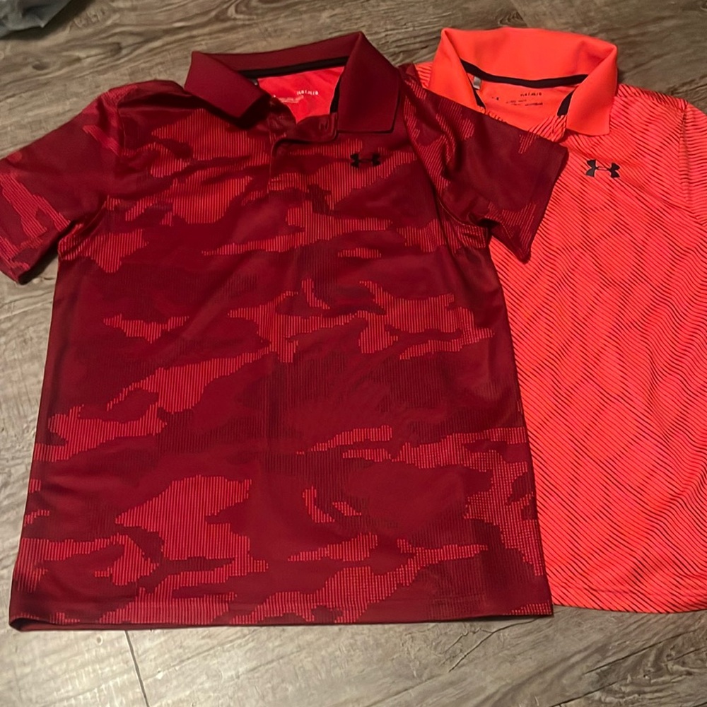 Under Armour Youth Golf Polos -Lot of 2- size Youth Large